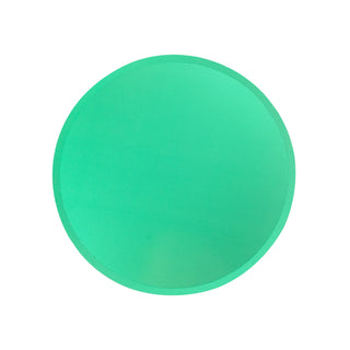 A solid green circle with a slight texture, centered on clean white background, possibly resembling Loop by Frankie's Party Plates - Peacock Green Paper Plates or a digitally rendered shape.