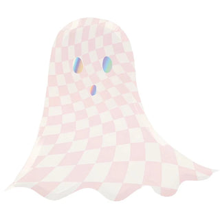 Pink Checker Ghost PlatesWho says ghosts have to be white? Check out our pink and pastel perfect creations. Party plates have never been so scarily chic! They're ideal for Halloween parties Meri Meri