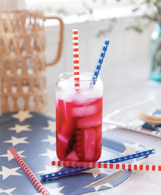 Celebrate Fourth of July with these My Mind's Eye Red Stripe Blue Star reusable straws.