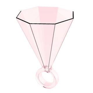 Light Pink Ring Glass ShotsCelebrate special occasions in style with this cute ring shaped shot glass! It features:

Very soft pink tinted ring with diamond shaped cup
Ring is one size fits moSlant