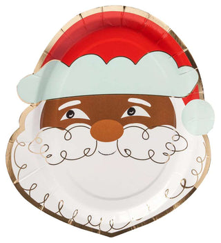 BROWN SANTA HAT DECKThese stunning paper plates will make you want to host a party at the first chance you get! This dye-cut plate features jolly Santa himself! Add a touch of elegance Sophistiplate