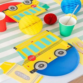 School Days Large School Bus PlatesLearning just got more fun with this collection full of bold colors and that iconic yellow bus! If we could give out grades this collection would get an A+! Our "SchDaydream Society