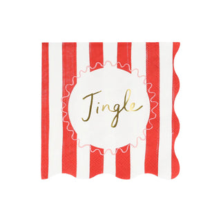 Striped Large NapkinsFa la la, 'tis the season to be jolly! These vintage inspired designs, with fun messages, will instantly add style to your Christmas celebrations. They're perfect foMeri Meri