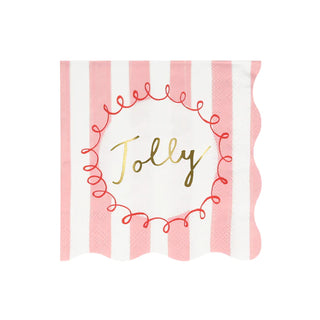 Striped Large NapkinsFa la la, 'tis the season to be jolly! These vintage inspired designs, with fun messages, will instantly add style to your Christmas celebrations. They're perfect foMeri Meri