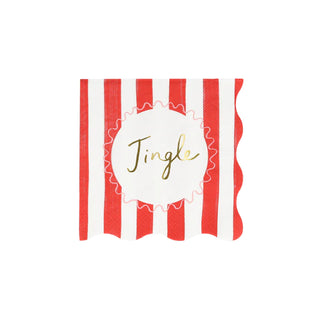 Striped Small NapkinsFa la la, 'tis the season to be jolly! These vintage inspired designs, with fun messages, will instantly add style to your Christmas celebrations. They're perfect asMeri Meri