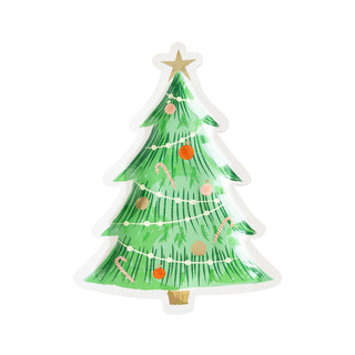 Watercolor Tree Shaped Paper PlateThis Watercolor Tree Shaped Paper Plate is sure to light up your Christmas! With its vibrant colors and unique tree shape, it's a must-have for your holiday dinner tMy Mind’s Eye