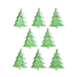 Watercolor Tree Shaped Paper PlateThis Watercolor Tree Shaped Paper Plate is sure to light up your Christmas! With its vibrant colors and unique tree shape, it's a must-have for your holiday dinner tMy Mind’s Eye