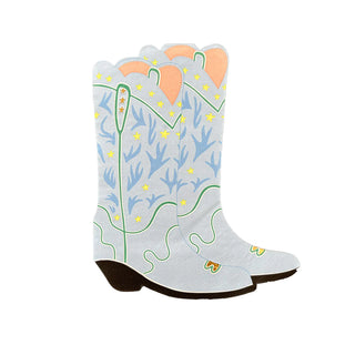 A pair of Yeehaw Large Boots Napkins by Daydream Society on a white background, perfect for a rodeo or wild west-themed party.