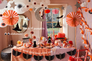 Pink & Orange Stripy Pumpkin Plates by Meri Meri