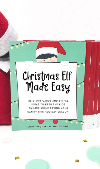 "Christmas Elf Made Easy" Cards
29 Story Cards and Simple Ideas to Keep the Kids Smiling While Saving Your Sanity This Holiday Season! 
Your kids just LOVE when the elf gets into trouble, but are Well Raised Co.