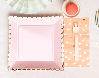 Basic Plates 9"- BlushGet ready to set the table for your event with these trendy coral plates. Pile on the appetizers or desserts, these paper plates can handle it. Set a stylish settingMy Mind’s Eye