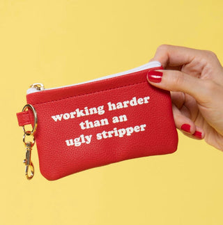 Working Harder Keyring Zip WalletOur Working Harder Zip Wallet brings all the color and humor to your wallet. This wallet case, made with zipper closure, is perfect to use for storing your necessitiTotalee Gift
