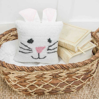 Bunny Ears Easter PillowSweeten your style and brighten your day with the 8 x 8 inch Bunny Ears Pillow. This petite hooked pillow elicits smiles and giggles all around when tossed into a seC&F Home
