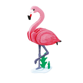 3D Wooden Puzzle Paint Kit FlamingoDIY- Assemble and paint wooden puzzles. No additional tools or glue needed. Great activity for both children and adult while improving motor, cognitive, and emotionaHands Craft