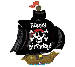 46"PKG HBD PIRATE SHIPPackaged Foil Balloon
46" Packaged Happy Birthday pirate ship shape foil balloon.Burton & Burton