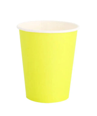 Chartreuse Cup
Set of 8 cups
Paper
3 1/2" tall
3" wide
8 oz 
Designed in San Francisco
Oh Happy Day