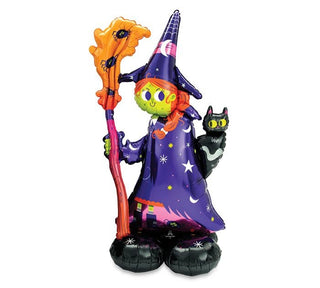 SCARY WITCH AIRLOONZ 55in BALLOON55" packaged Airloonz scary witch shape balloon for Halloween.These can be filled with air by the straw provided, nitrogen, electric inflator or hand pump.These ballBurton & Burton