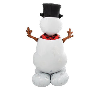 SCARF 55in AIRLOONZ BALLOON55" packaged Airloonz snowman shape balloon. Snowman has black top hat and red/black check scarf.These can be filled with air by the straw provided, nitrogen, electrBurton & Burton