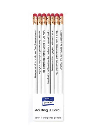 Adulting Is Hard Heart Pencil Set by Snifty