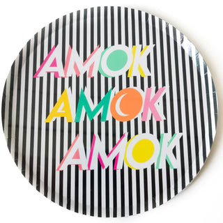 Amok Small Paper PlateAdd some color to your Halloween party with our Halloween Amok Small Paper Plate Pack! 
Plates come in packs of 8 (all one design - other designs sold separately) anKailo Chic