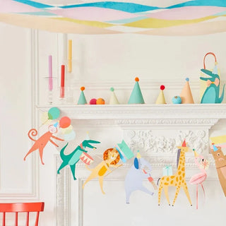 Animal Parade Garland
Our marching parade of animals, with eye-catching embellishments, will give your party instant wow-factor. It's the perfect decoration to add color and fun to a babMeri Meri