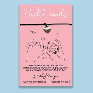 FRIENDS PINKY PROMISE -WEIGHT - 5g (per unit) 
UNIT SIZE - 85mm x 55mm x 5mm 
Founded in 2012 WishStrings® present to you a delightful range of WishStrings® Wish Bracelets. Each Tibetan SiWish Strings