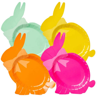 Four HOPPY EASTER BUNNY PLATES from Sophistiplate for the holiday party.