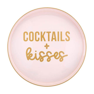 Cocktails + Kisses Bar TrayAdd a stylish look to your bar cart with our themed bar trays! Handles on each side help you serve your guests with ease!
Material: Plastic
Size: 13.5" D
Care InstruCreative Brands