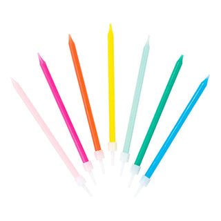 Birthday Brights Rainbow CandlesLiven up any party with these festive Birthday Brights Rainbow Candles! Featuring an array of bright and vibrant colors, these candles will make any cake look like aTalking Tables