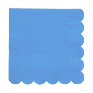 Bright Blue Large NapkinsThese beautiful bright blue napkins, with a textured scallop edge, will look amazing on any party table. Made with top quality thick ply paper.
Scallop edgePack of 2Meri Meri