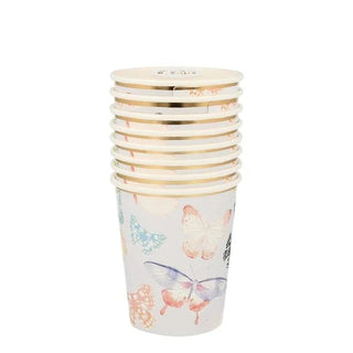 Butterfly Party CupsDelight your guests with these pretty Butterfly party cups. Featuring beautifully illustrated colorful butterflies, perfect for a birthday party where you want a fanMeri Meri
