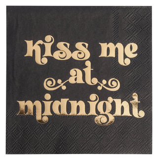 NEW YEARS KISS ME COCKTAIL NAPKIN