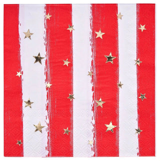 COCKTAIL NAPKIN PATRIOTIC CONFETTIThese cocktail napkins towels show off the stripes of the American Flag and resemble fine cloth napkins! Add a a touch of elegance to your spring gatherings! ImpressSophistiplate