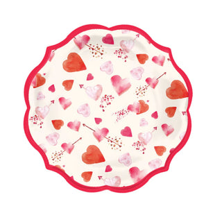 CUPIDS BOW WAVY PAPER SALAD PLATEThese sweet heart cuties feature our Cupids Bow Valentines Day pattern! These will make you want to set a Valentines table for your sweetheart or host a Galentines DSophistiplate