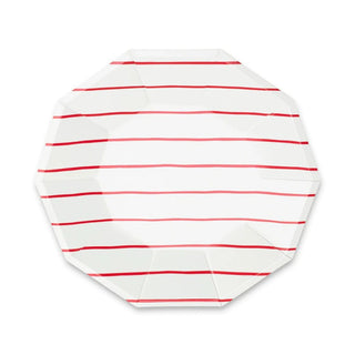 Frenchie Striped Candy Apple Large PlatesOoh la la! inspired by the iconic french breton stripe, these foil-pressed plates are anything but basic. Let them stand alone or mix and match with another pattern Daydream Society