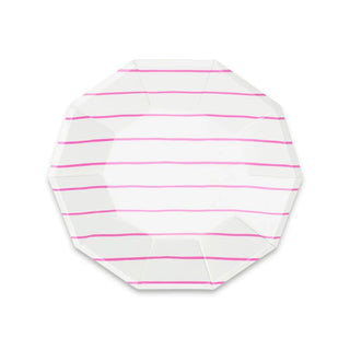 Frenchie Striped Cerise Small PlatesOoh la la! Inspired by the iconic french breton stripe, these foil-pressed plates are anything but basic. Let them stand alone or mix and match with another pattern Daydream Society