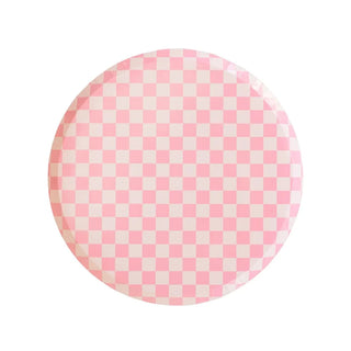 Pink Dessert PlatesInspired by the classic skater shoe, our Check It collection is sure to make your party checklist! The two-tone plates and checkered print napkins are perfect for miJollity & Co