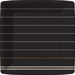 Classic Stripe-Black Dinner PlateServe up some style with this classic black-striped dinner plate! Perfect for everyday use or special occasions, the timeless classic design provides a touch of elegDesign Design