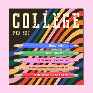 College Pen SetThey made it! High school is done, and they're off to college with the resilience only youth can bring. Give them a little peak of what higher education holds with oFun Club