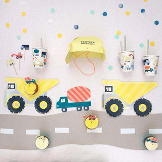 Dumper Truck PlatesChildren who love big construction vehicles will be amazed with these shiny dumper truck plates! They are beautifully crafted with lots of shimmering foil, and will Meri Meri