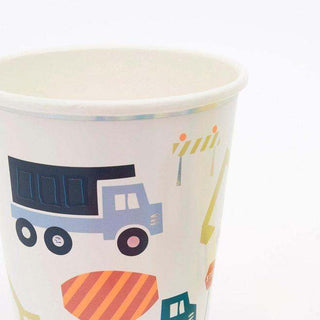 Construction CupsServe drinks in these special construction vehicle cups to really delight your guests. They feature popular vehicles, as well as lots of sensational silver holographMeri Meri