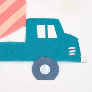 Construction NapkinsChildren who adore construction vehicles will be delighted with these napkins. They are practical and will look amazing on the party table too!

The napkins feature Meri Meri