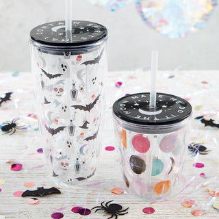 Moon MadeYour favorite double - wall tumbler in a smaller size! Easy size to tote around and the double wall technique keeps any beverage cold. A fun addition to any HalloweeSlant