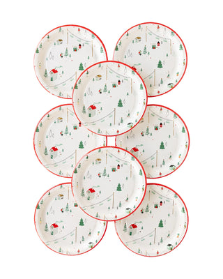 Cozy Lodge Winter Scene PlateDon't let boring plates ruin your cozy Christmas theme, pick up these fantastically festive paper plates to add to your Holiday table. Featuring a whimsical winter wMy Mind’s Eye