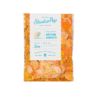 Creamsicle Artisan ConfettiOur hand-pressed Artisan Confetti is the highest quality confetti available. Fully separated and pressed from American made tissue paper for the most beautiful colorStudio Pep