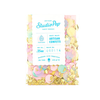 Cupcake Artisan ConfettiOur hand-pressed Artisan Confetti is the highest quality confetti available. Fully separated and pressed from American made tissue paper for the most beautiful colorStudio Pep