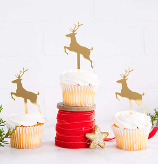 DEER CUPCAKE TOPPERCreate an elegant tablescape at the Christmas party this year by topping off the goodies with these beautiful deer cupcake toppers. Made from gold mirror acrylic andMy Mind’s Eye