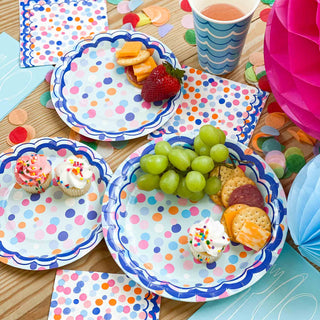 DINNER PLATE - THROW CONFETTIWhat's a party without a little confetti!? Add it to any occassion or soiree thanks to these ultra fun and bright plates. 
- Set of 10 Plates 
- 9" size
- Durable anPacked Party