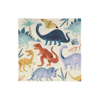 Dinosaur Kingdom Large NapkinsThese brilliant large Dinosaur Kingdom napkins will look absolutely amazing on the table. Perfect for a dinosaur party, featuring a herd of colorful dinosaurs with gMeri Meri