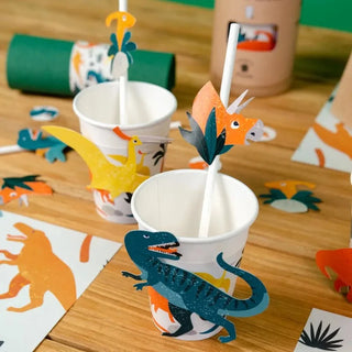 Dinosaur Paper Straws - Recyclable6 paper straws 
- Recyclable 
- Recyclable packaging without plastic 
- Printed with vegetable inks
-Made in FranceAnnikids